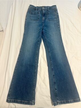 Ann Taylor Classic High-Rise Women's Blue Flared Jeans